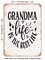 DECORATIVE METAL SIGN - Grandma Life is the Best Life - Vintage Rusty Look